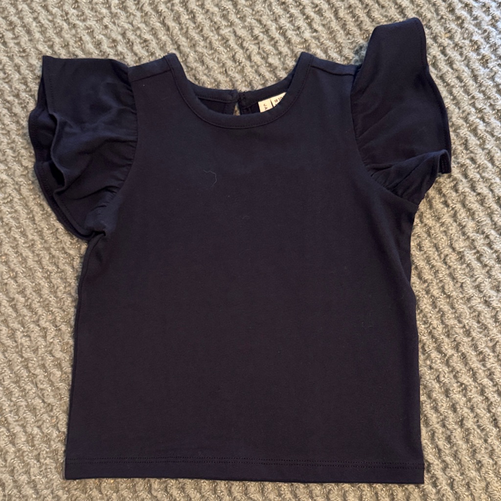 Nwt Janie And Jack Ruffle Sleeve Jersey Top In Merchant Marine Nwt Janie And Jack Ruffle Sleeve Jersey Top In Merchant Marine